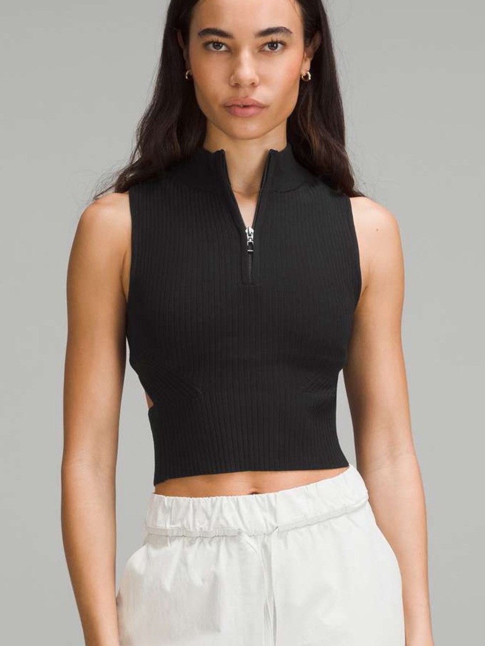 Lululemon open back half zip pullover sleeveless sweater top